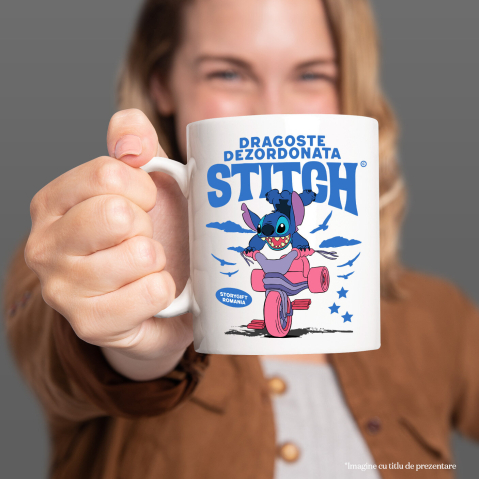 Cana Cu Stitch si Plimbarea Vesela, Ceramica, 330ML [2]
