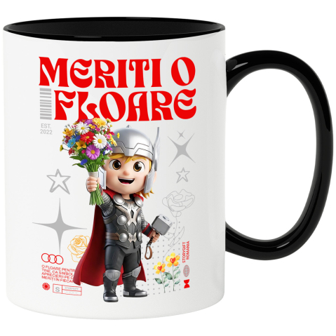 Căni - Cana Cu Thor - Flori Magice din Lumea Disney, Ceramica, 330ML