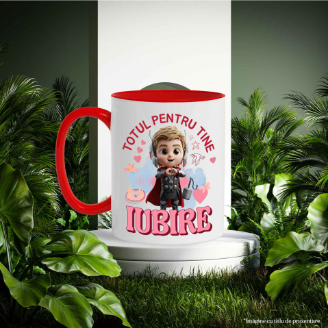 Cana Cu Thor, Iubire, Dragoste, Afectiune, Inima, Ceramica, 330ML [3]