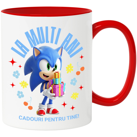 Desene Animate - Cana Cu Totul pentru Ziua Ta cu Sonic, Ceramica, 330ML