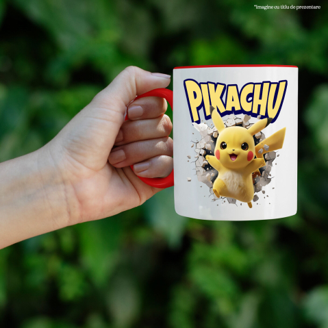 Cana Cu Un Cadru Electrizant cu Pikachu, Ceramica, 330ML [2]