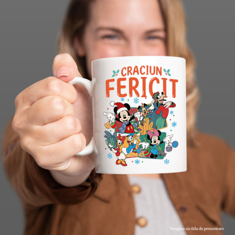 Cana Cu Univers Disney cu Prietenii Mickey Mouse de Craciun, Ceramica, 330ML [2]