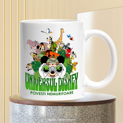 Cana Cu Universul Magic al Disney Ceramica, 330ML, cu Maner Alb [2]