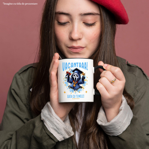 Cana Cu Vacanta Terifianta cu Scream si Diplome, Ceramica, 330ML [1]