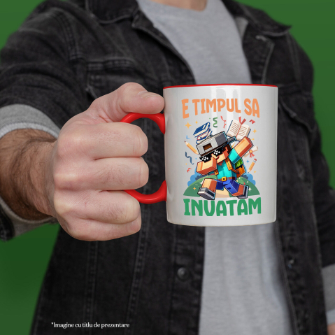 Cana Cu Veselie si Creativitate cu Minecraft, Ceramica, 330ML [1]