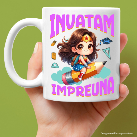 Cana Cu Wonder Woman – Joaca si Cunoastere, Ceramica, 330ML [1]