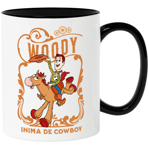 Căni - Cana Cu Woody si calul – curaj si incredere Ceramica, 330ML, cu Maner Negru