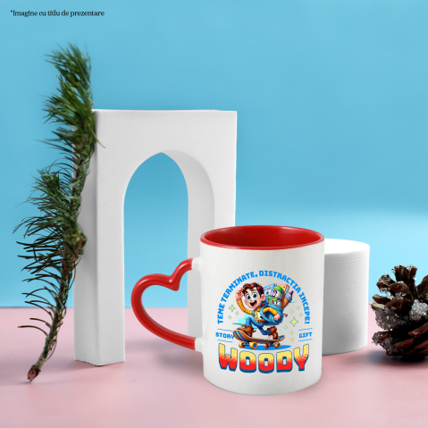 Cana Cu Woody Skateboard: Vibe Relaxat, Distracție Maximală, Ceramica, 330ML [1]