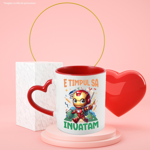 Cana Cu Zambete si Inventii cu Iron Man, Ceramica, 330ML [3]