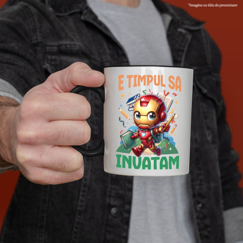 Cana Cu Zambete si Inventii cu Iron Man, Ceramica, 330ML [2]