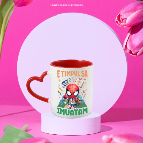 Cana Cu Zile de Distractie si Invatare cu Spiderman, Ceramica, 330ML [1]