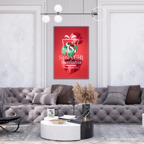 Cana Imagine Personalizata , Text, cadru dreptunghi Valentine's Day Cadou Special cu Maner si Interior Negru [3]