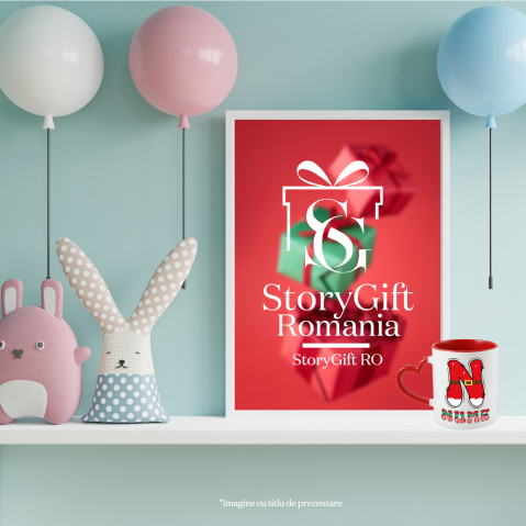 Cana Iubitorii De Craciun, Mos Craciun, Text Nume Personalizat, Copii, Culoare Rosu, alb, Verde, Cu Litera, 330ML, Ceramica, Cu Maner Inima Rosie si Interior Rosu [3]