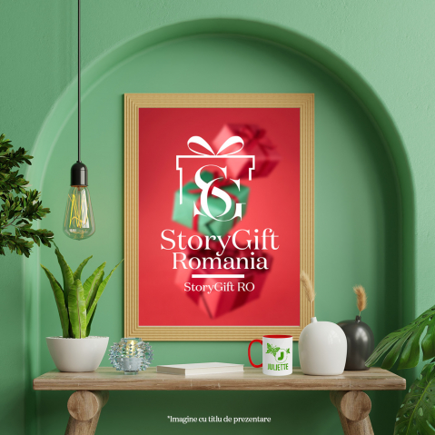 Cana Iubitorii De Fluturi, Fiinta Zburatoare, Text Nume Personalizat, Culoare Verde, Cu Litera, 330ML, Ceramica, Cu Maner si Interior Rosu [3]