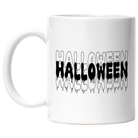 Halloween - Cana Iubitorii De Hallowen, Text Nume Personalizat, Copii, Culoare Negru, Cu Litera, 330ML, Ceramica, Cu Maner si Interior Alb