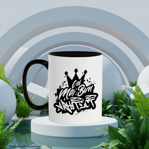 Cana Pentru Cel Mai Bun arhitect, Apreciere, Cadou, Rasplata, Multumire, 330ml, Ceramica cu Maner Negru [2]