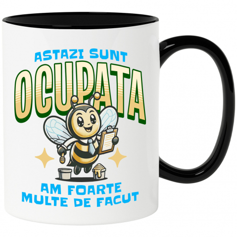 Cana Personalizata Tricou Personalizat Albina cu Cravată – Mesaj Amuzant pentru Birou | Cadou pentru Muncitori