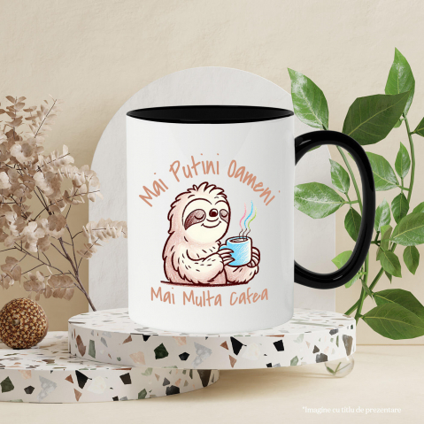 Cana Personalizata „Cana Personalizată „Mai Puțini Oameni, Mai Multă Cafea” – Cadou Amuzant pentru Iubitorii de Cafea” [2]