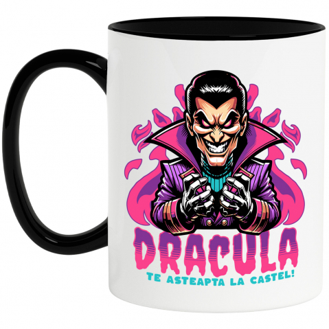 BASME - Cana Personalizata Animație Înfricoșătoare - Dracula Te Așteaptă La Castel - Cadouri Personalizate Halloween