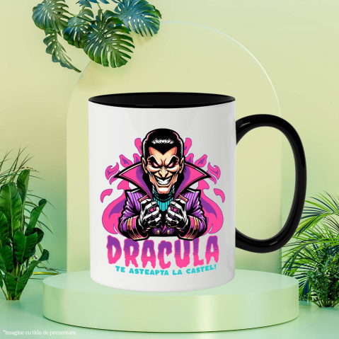 Cana Personalizata Animație Înfricoșătoare - Dracula Te Așteaptă La Castel - Cadouri Personalizate Halloween [2]