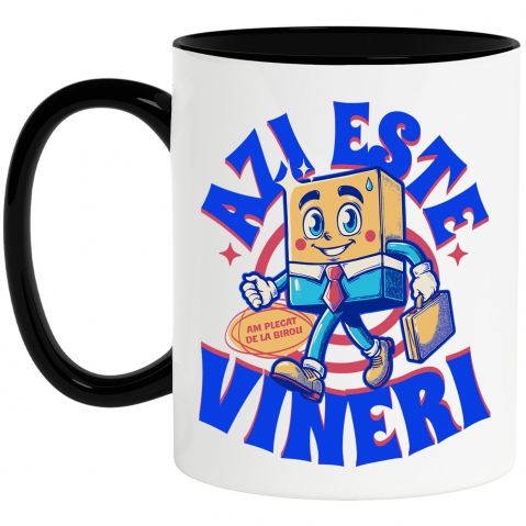 Meserii - Cana Personalizata Animație Veselă în Costum Elegant – Cravată, Servietă și Viața de Birou