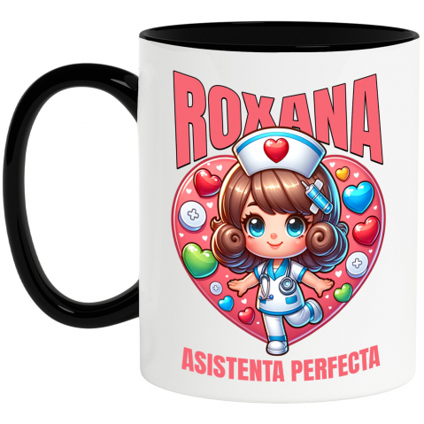 Meserii - Cana Personalizata Asistentă Medicală în Costum Alb – Design Personalizat Medicină