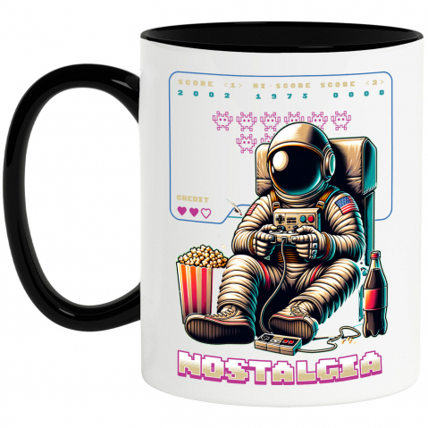 LUME - Cana Personalizata Astronaut în Costum Jucându-se Jocuri Video - Cadou Personalizat „Nostalgia Relaxare Gamer” pentru Familie și Prieteni