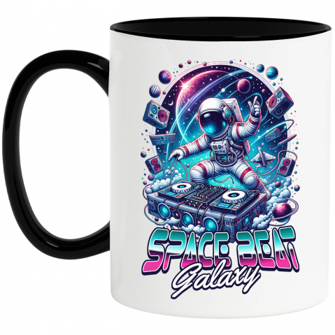 BASME - Cana Personalizata Astronaut DJ în Spațiu - Petrecere Cosmică - Produse Personalizate Unice