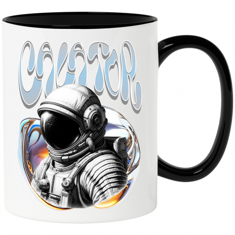 Planeta - Cana Personalizata "Astronaut Costum Spațial și Artă Abstractă - Produse Personalizate pentru Familie, Copii, Tati și Prieteni"