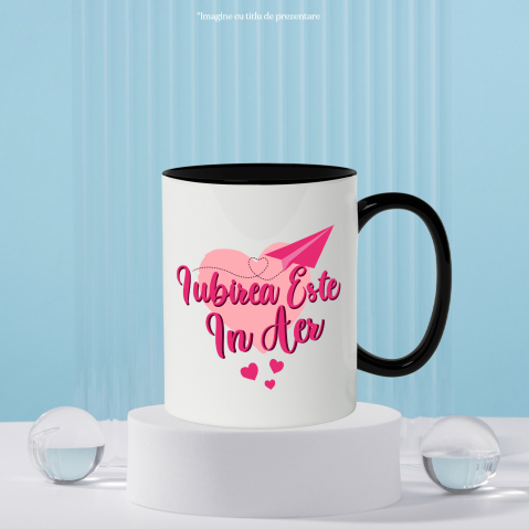 Cana Personalizata Mesaj Romantic „Iubirea este în aer” – Cadou Personalizat de Valentine's Day [2]