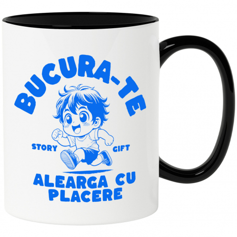 Cana Personalizata Băiat Vesel în Alergare – Motivație și Sănătate