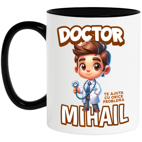 Meserii - Cana Personalizata Doctor Super Erou – Animație Inspirată Din Pasiunea Pentru Medicină