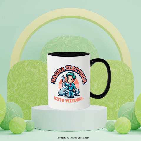 Cana Personalizata Bărbat și Mașină Electrică – Viitorul Mobilității [2]