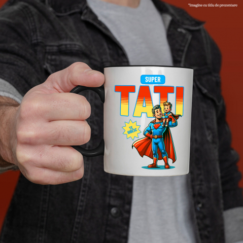 Cana Personalizata Cadouri Personalizate Tata și Copii | Costum Superman, Eroul Meu, Iubire și Dragoste [1]