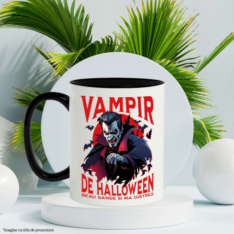 Cana Personalizata Costum Dracula De Halloween Cu Capa și Colți Lung - Vampir Înfricoșător [2]