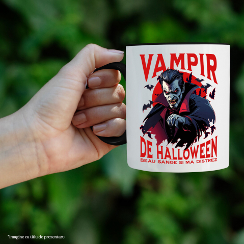 Cana Personalizata Costum Dracula De Halloween Cu Capa și Colți Lung - Vampir Înfricoșător [1]