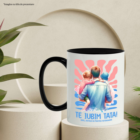 Cana Personalizata Cadouri Personalizate Tata și Fiul | Portret Unic, Tatal Este Mereu Familie [2]