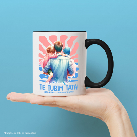 Cana Personalizata Cadouri Personalizate Tata și Fiul | Portret Unic, Tatal Este Mereu Familie [1]