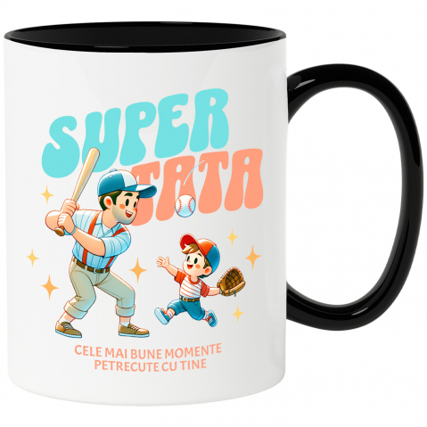 Tata - Cana Personalizata Cadouri Personalizate Tata și Fiul | Super Tata, Cele Mai Bune Momente, Baseball