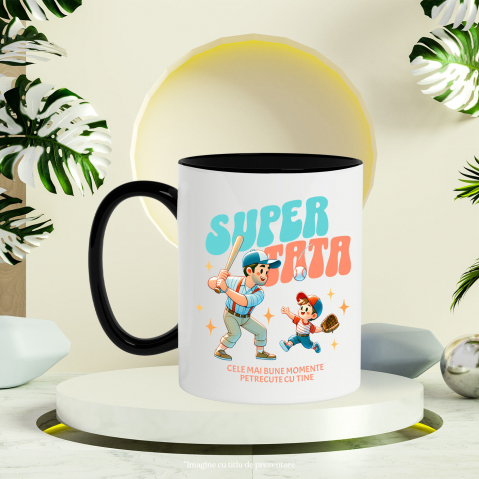 Cana Personalizata Cadouri Personalizate Tata și Fiul | Super Tata, Cele Mai Bune Momente, Baseball [2]