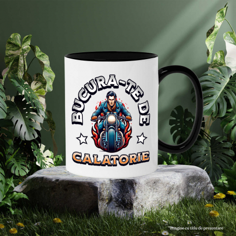 Cana Personalizata Bărbat Tânăr Pe Motocicletă – Aventură, Stil și Libertate [2]