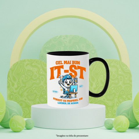 Cana Personalizata Bărbat IT Lucru de Acasă – Design Amuzant pentru Programatori și Freelanceri [2]