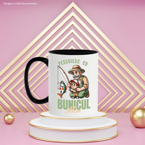 Cana Personalizata „Pescuit cu Bunicul Meu - Cadou Personalizat pentru Familie, Bunici și Nepoți” [2]