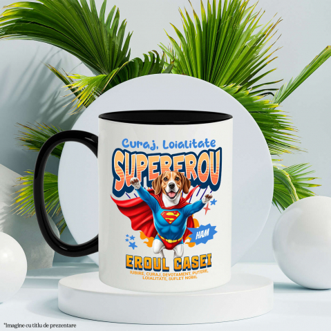 Cana Personalizata Beagle în Costum de Superman – Produse Personalizate pentru Familie și Copii [2]
