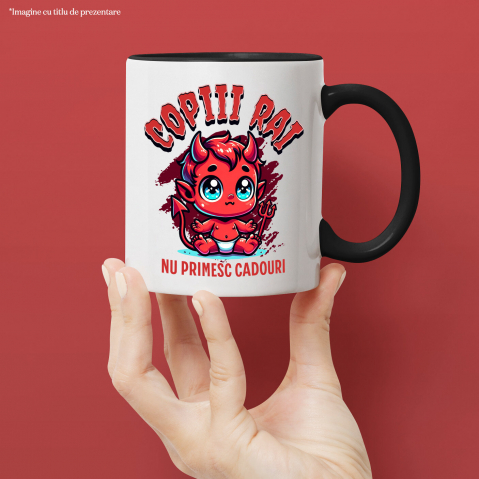 Cana Personalizata Costum Bebe Diavol cu Furcă și Coarne pentru Halloween | Copii Răi Nu Primesc Cadouri [1]