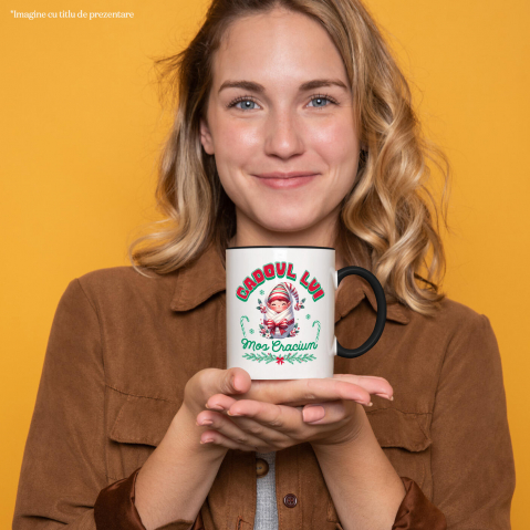 Cana Personalizata Bebe în Păturică cu Funda Roșie și Pălărie – Cadoul Perfect de Moș Crăciun [1]