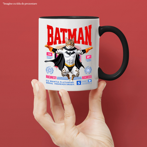 Cana Personalizata Pisica Bengal în Costum de Batman – Un Supererou Drăgălaș pentru Copii și Iubitorii de Animale [1]