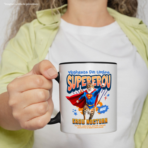 Cana Personalizata Pisică Bengal Supererou – Design Personalizat pentru Iubitorii de Animale și Familie [1]