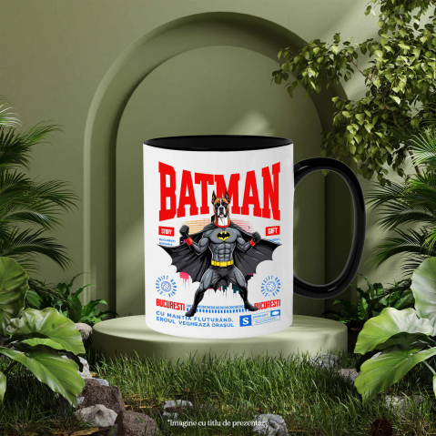 Cana Personalizata Boxer În Costum de Batman – Câine Supererou pentru Copii și Iubitorii de Animale [2]