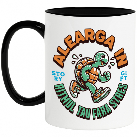 Cana Personalizata Broască Țestoasă Alergare – Umor și Motivație Sportivă